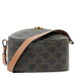 CELINE Lunch Box Triomphe Canvas Shoulder Bag Brown