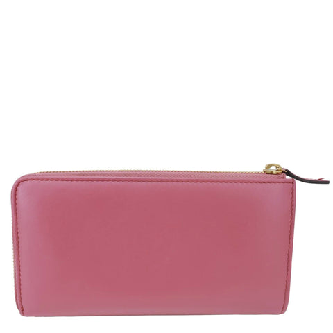 GUCCI Leather Long Zippy Wallet Pink 332747