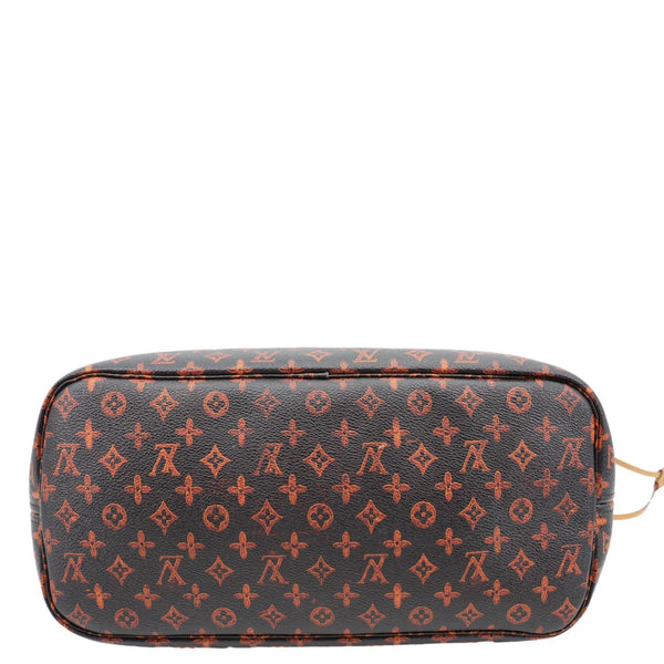 LOUIS VUITTON Neverfull MM Catogram Canvas Tote Bag Marron