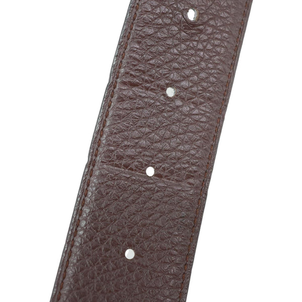 HERMES Constance H Buckle Reversible Leather Belt Black Size 90