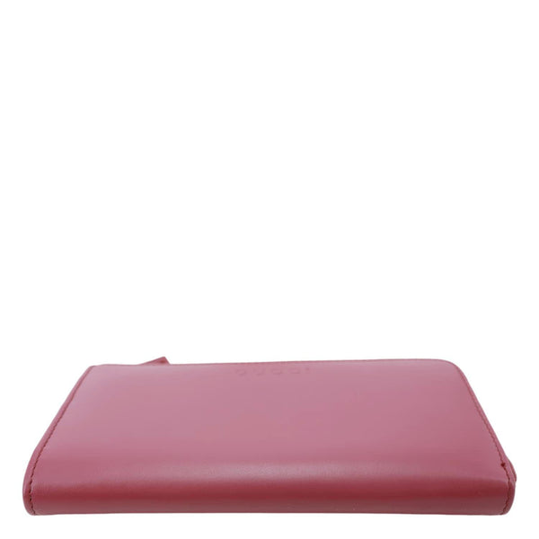 GUCCI Leather Long Zippy Wallet Pink 332747