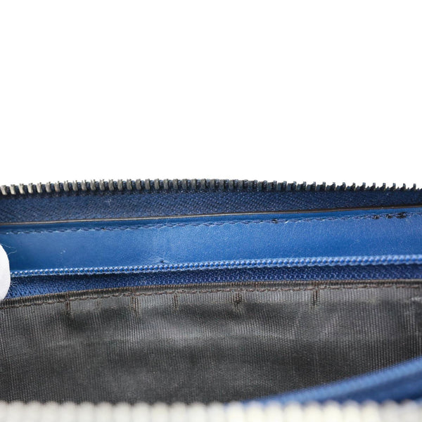 GUCCI Diamante Leather Long Wallet Navy Blue 307990