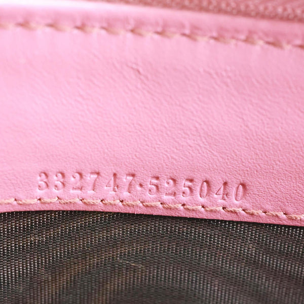 GUCCI Leather Long Zippy Wallet Pink 332747