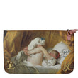LOUIS VUITTON x Jeff Koons Masters Fragonard Pochette Canvas Pouch Peach Pink