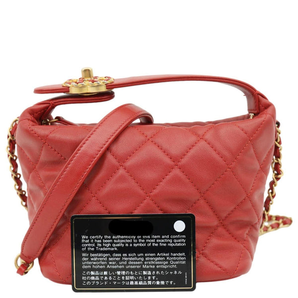 CHANEL Perfect Meeting Quilted Leather Hobo Bag Red
