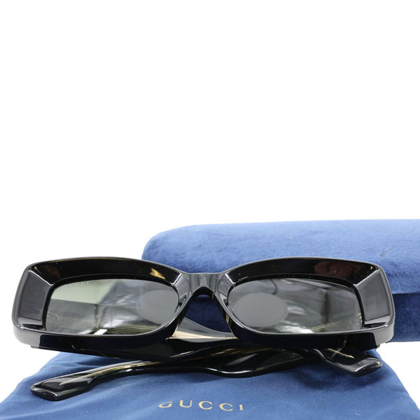 GUCCI Rectangular Acetate Frame Sunglasses Black