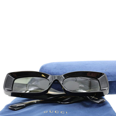 GUCCI Rectangular Acetate Frame Sunglasses Black