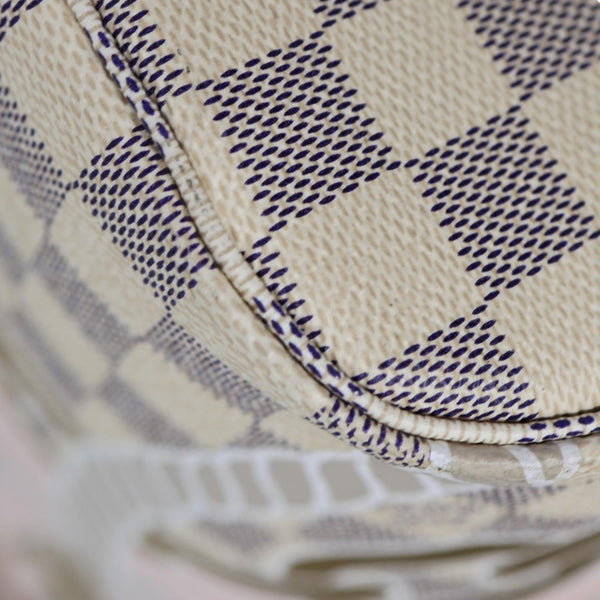 LOUIS VUITTON Neverfull Nautical MM Damier Azur Tote Shoulder Bag White