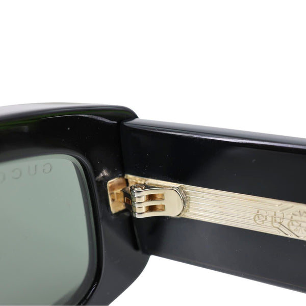 GUCCI Rectangular Acetate Frame Sunglasses Black