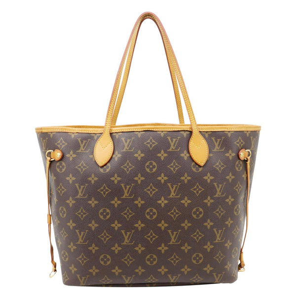 LOUIS VUITTON Neverfull MM Monogram Canvas Tote Bag Brown