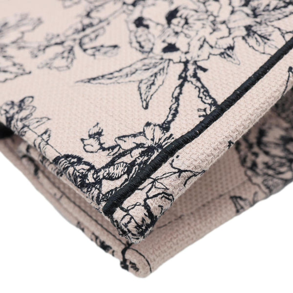 CHRISTIAN DIOR Book Large Jardin Botanique Embroidery Canvas Tote Bag Powder Pink