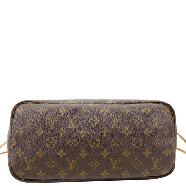LOUIS VUITTON Neverfull MM Monogram Canvas Tote Bag Brown