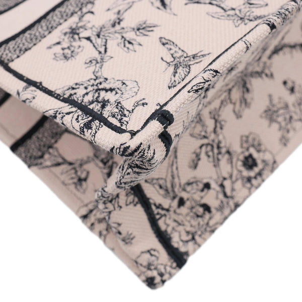 CHRISTIAN DIOR Book Large Jardin Botanique Embroidery Canvas Tote Bag Powder Pink