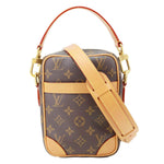LOUIS VUITTON Danube Monogram Canvas Crossbody Bag Brown