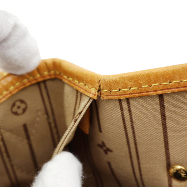 LOUIS VUITTON Neverfull MM Monogram Canvas Tote Bag Brown