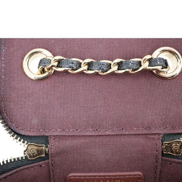 CHANEL Vanity Case Mini Quilted Caviar Leather Chain Crossbody Bag Black