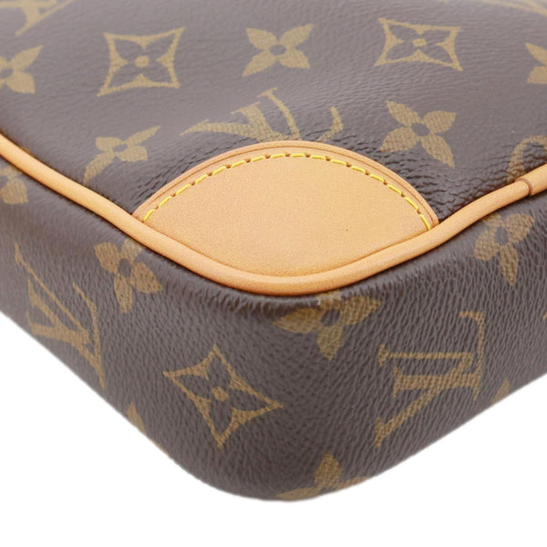 LOUIS VUITTON Danube Monogram Canvas Crossbody Bag Brown