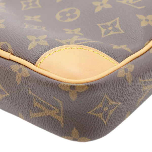 LOUIS VUITTON Danube Monogram Canvas Crossbody Bag Brown