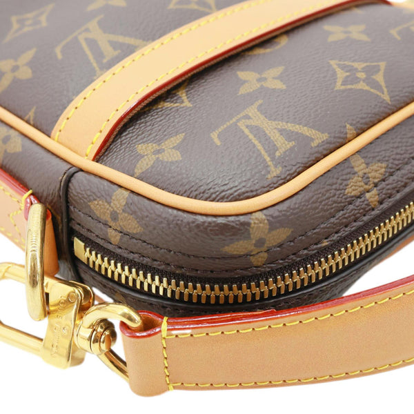 LOUIS VUITTON Danube Monogram Canvas Crossbody Bag Brown