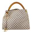 LOUIS VUITTON Artsy MM Damier Azur Hobo Bag White