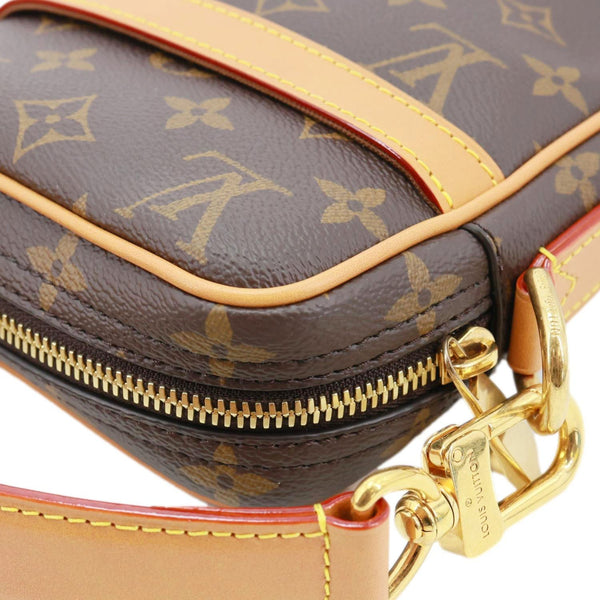 LOUIS VUITTON Danube Monogram Canvas Crossbody Bag Brown