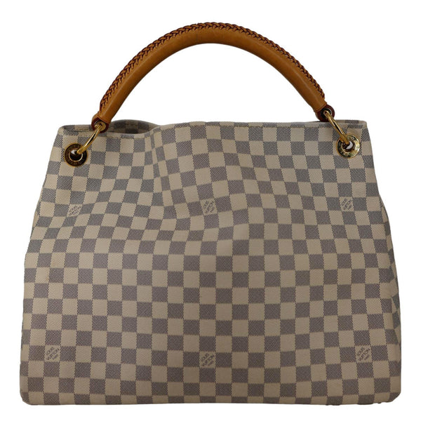 LOUIS VUITTON Artsy MM Damier Azur Hobo Bag White