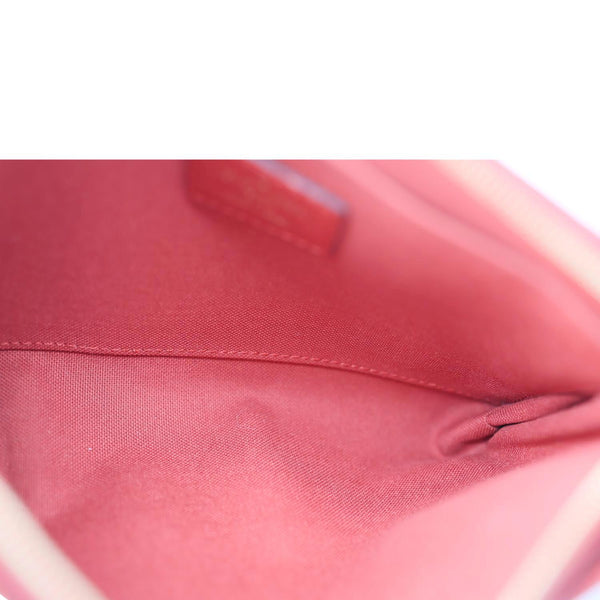 LOUIS VUITTON Pallas Monogram Canvas Clutch Crossbody Bag Red