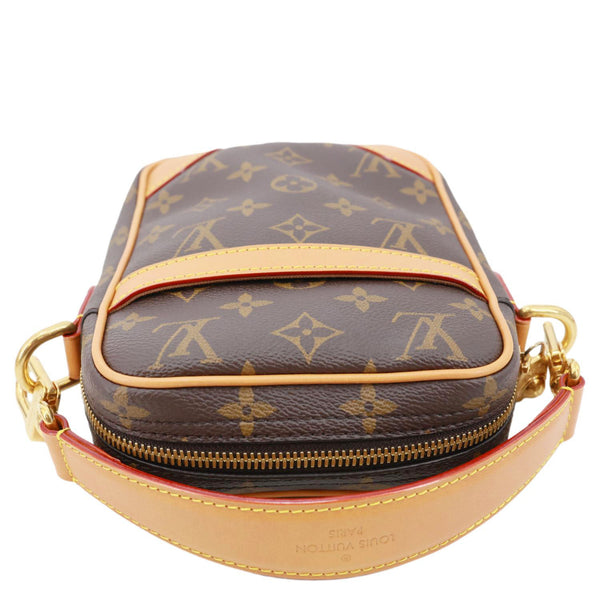 LOUIS VUITTON Danube Monogram Canvas Crossbody Bag Brown