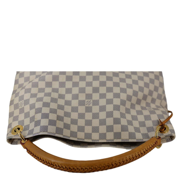 LOUIS VUITTON Artsy MM Damier Azur Hobo Bag White