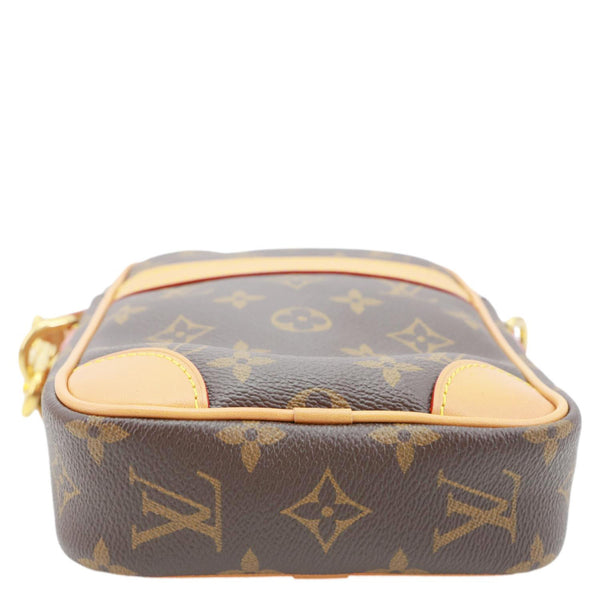 LOUIS VUITTON Danube Monogram Canvas Crossbody Bag Brown