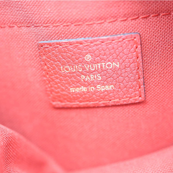 LOUIS VUITTON Pallas Monogram Canvas Clutch Crossbody Bag Red