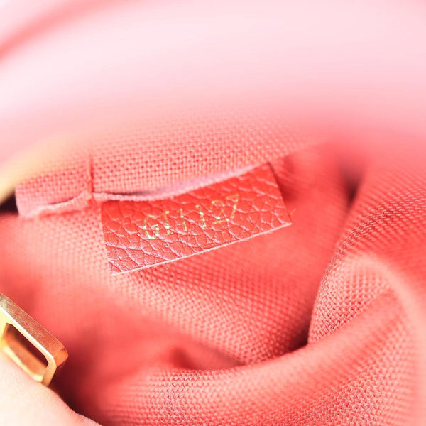 LOUIS VUITTON Pallas Monogram Canvas Clutch Crossbody Bag Red