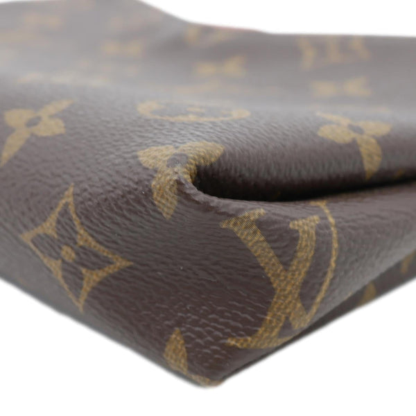 LOUIS VUITTON Pallas Monogram Canvas Clutch Crossbody Bag Red