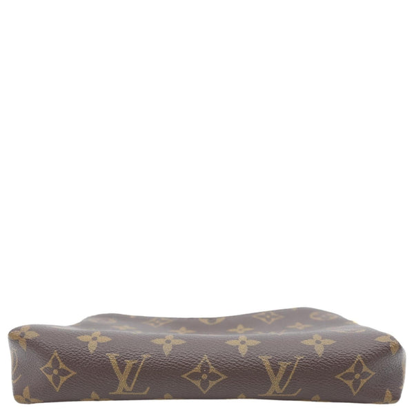 LOUIS VUITTON Pallas Monogram Canvas Clutch Crossbody Bag Red