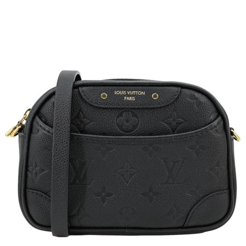 LOUIS VUITTON Tiny Camera Monogram Empreinte Leather Shoulder Bag Black