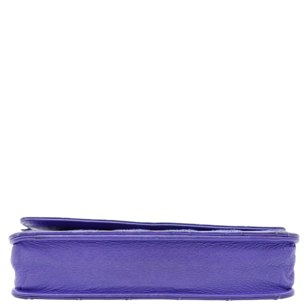 CHANEL Fancy CC Quilted Calfskin Leather Wallet On Chain Bag Blue