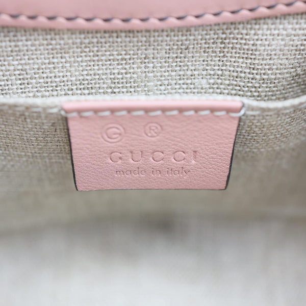 GUCCI Emily Mini GG Leather Chain Shoulder Bag Pink 449636