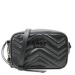 GUCCI GG Marmont Mini Matelasse Chevron Leather Camera Bag Black 634936