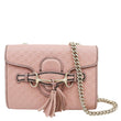 GUCCI Emily Mini GG Leather Chain Shoulder Bag Pink 449636