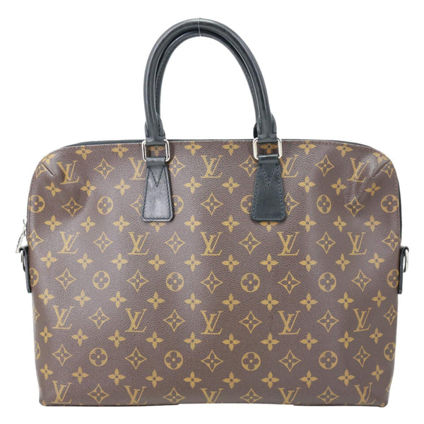LOUIS VUITTON Porte-Documents Jour Monogram Macassar Briefcase Bag Brown