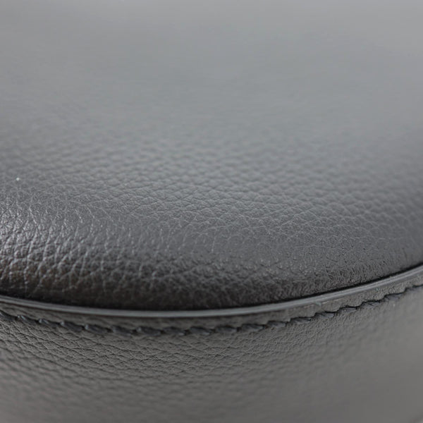 VERSACE La Medusa Mini Calfskin Leather Round Crossbody Bag Black