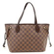 LOUIS VUITTON Neverfull PM Damier Ebene Tote Shoulder Bag Brown