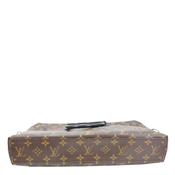 LOUIS VUITTON Porte-Documents Jour Monogram Macassar Briefcase Bag Brown
