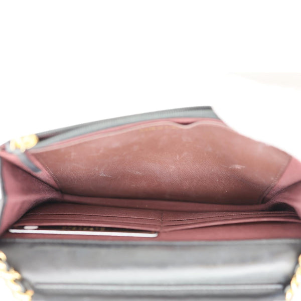 CHANEL WOC Quilted Lambskin Leather Crossbody Bag Black