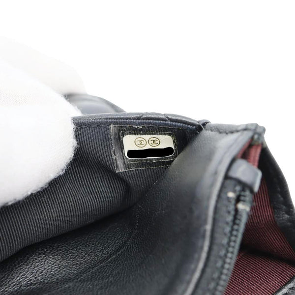 CHANEL WOC Quilted Lambskin Leather Crossbody Bag Black