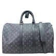 LOUIS VUITTON Keepall 45 Bandouliere Monogram Eclipse Travel Bag Black