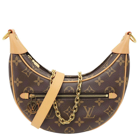 LOUIS VUITTON Loop Monogram Reverse Canvas Hobo Bag Brown