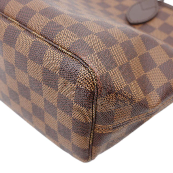 LOUIS VUITTON Neverfull PM Damier Ebene Tote Shoulder Bag Brown