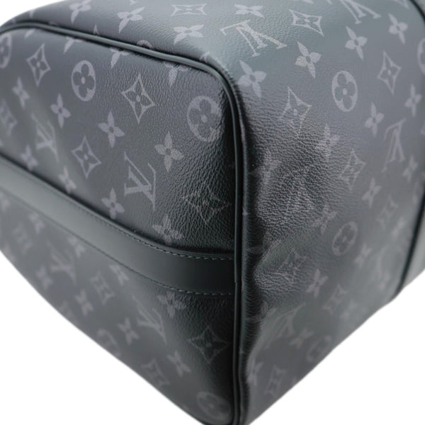 LOUIS VUITTON Keepall 45 Bandouliere Monogram Eclipse Travel Bag Black