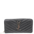 YVES SAINT LAURENT Cassandre Leather Zippy Wallet Black